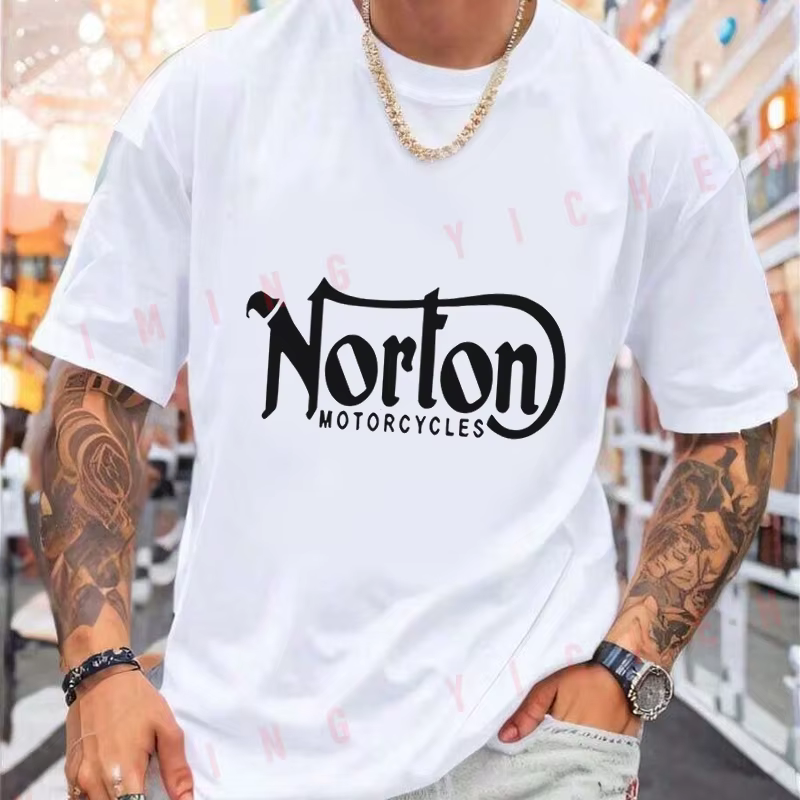 Nouveau T-shirt Norton Motorcycle Classic Logo pour motards