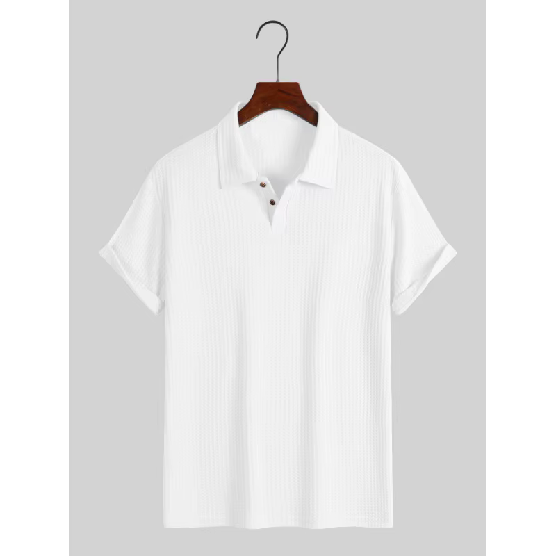 Polo en maille beige pour homme