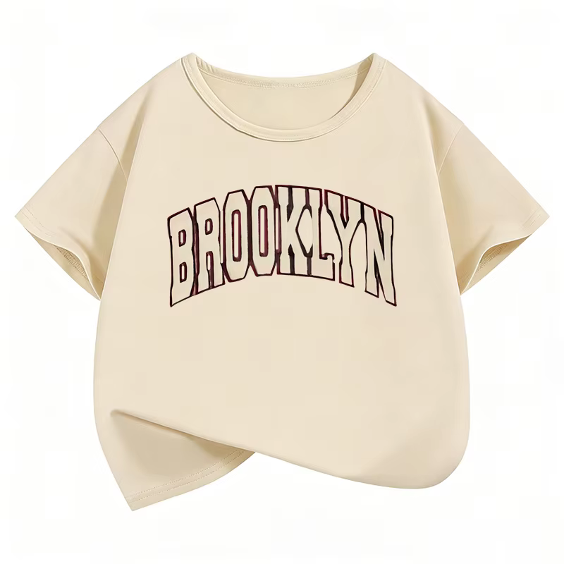T-shirts à la mode imprimés avec des lettres Brooklyn