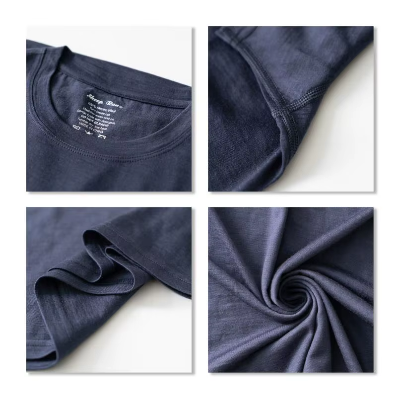 T-shirt manches courtes en laine mérinos pour homme