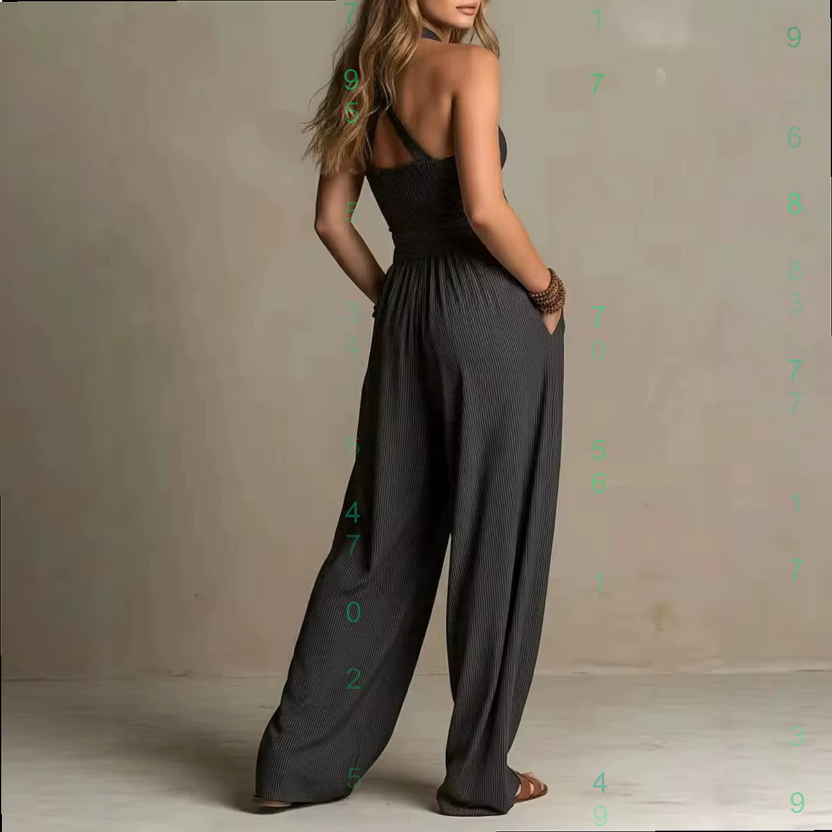 Combinaison sans manches à col halter, ensemble assorti printemps-été