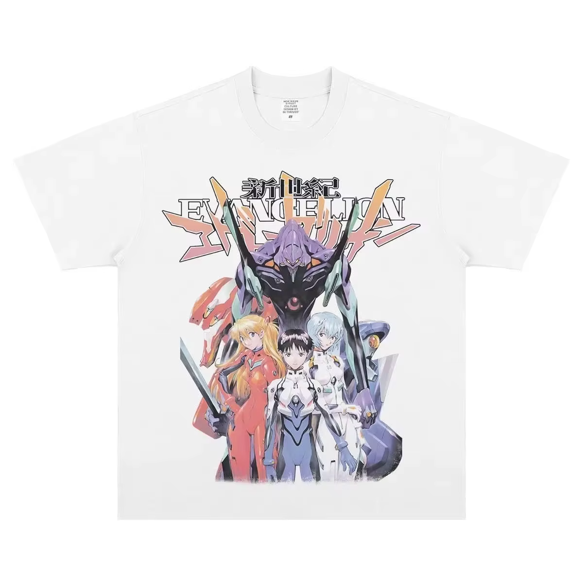 T-shirt imprimé vintage Anime EVA New Century Gospel Warrior 2026