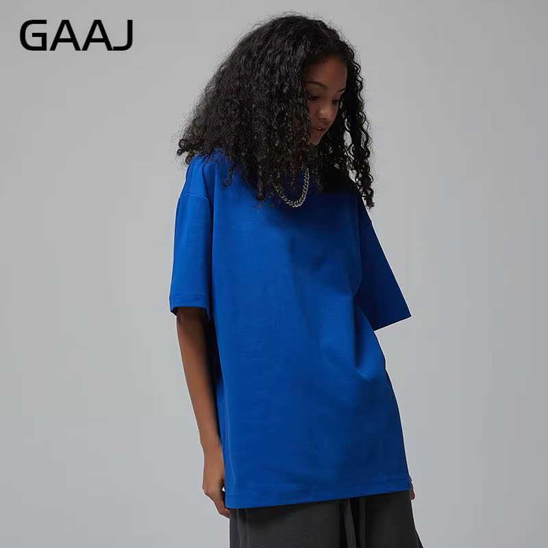 Respzed-T-shirt monochrome à manches courtes pour femmes