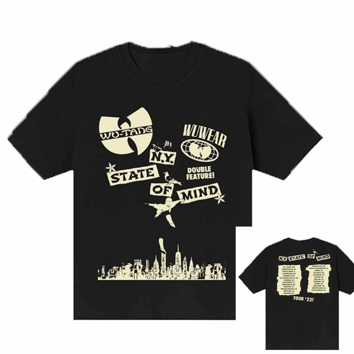 T-shirt décontracté du groupe de rap légendaire Wu-Tang Clan