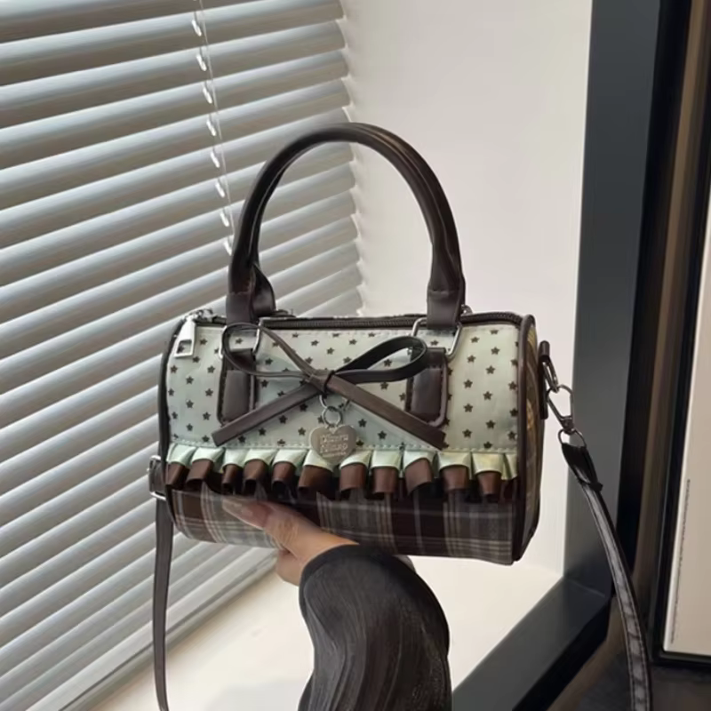 Sac coréen à pois avec nœud