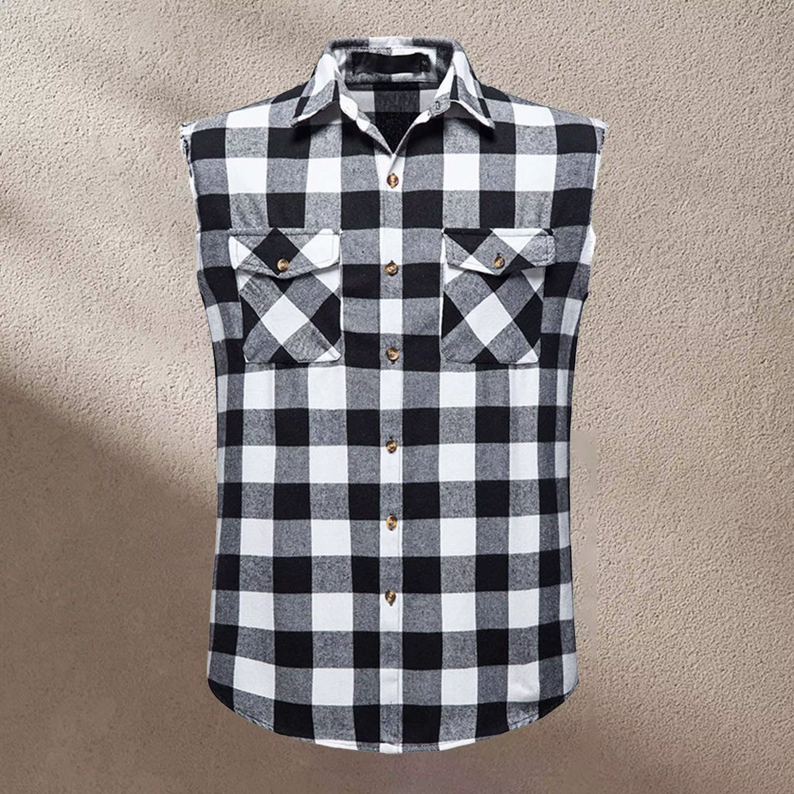 Chemise décontractée sans manches pour hommes