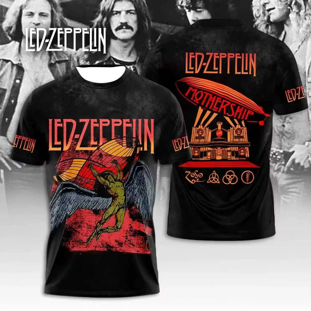 T-shirt Led Zeppelin 3D Apparel, cadeau pour les fans
