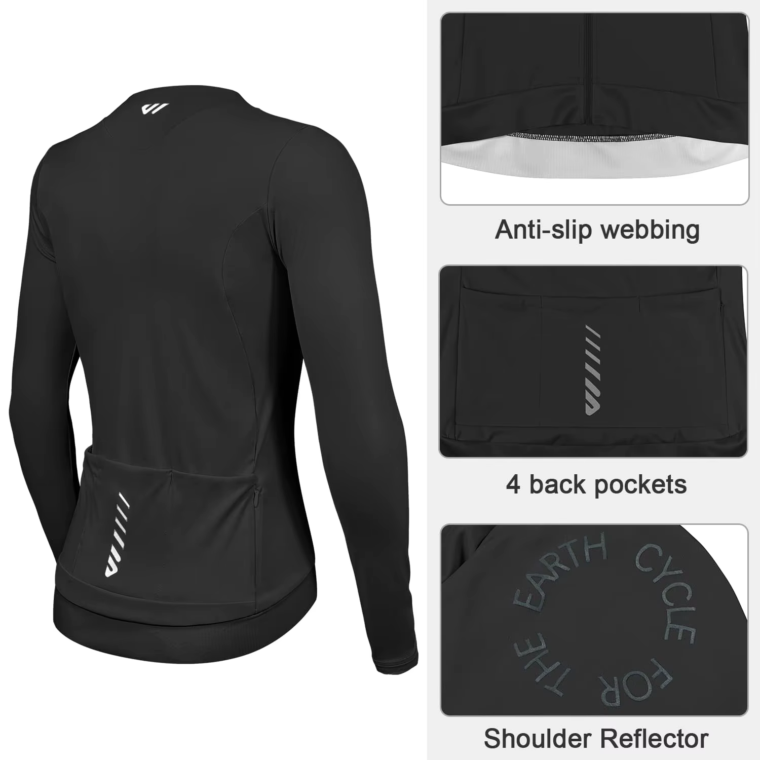 Maillot de cyclisme à manches longues pour femmes