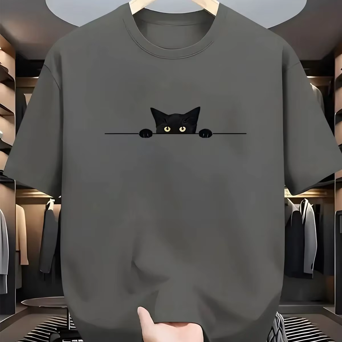 T-shirt à col rond pour hommes