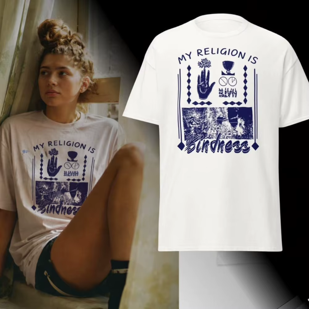 T-shirt graphique inspiré de Rue Euphoria, chemise de méditation spirituelle bohème, moderne et tendance, hauts d'été en coton unisexes pour femmes