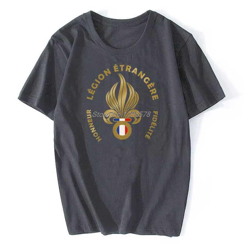 T-Shirt en Coton avec Logo du Régiment des Étrangères Françaises pour Homme