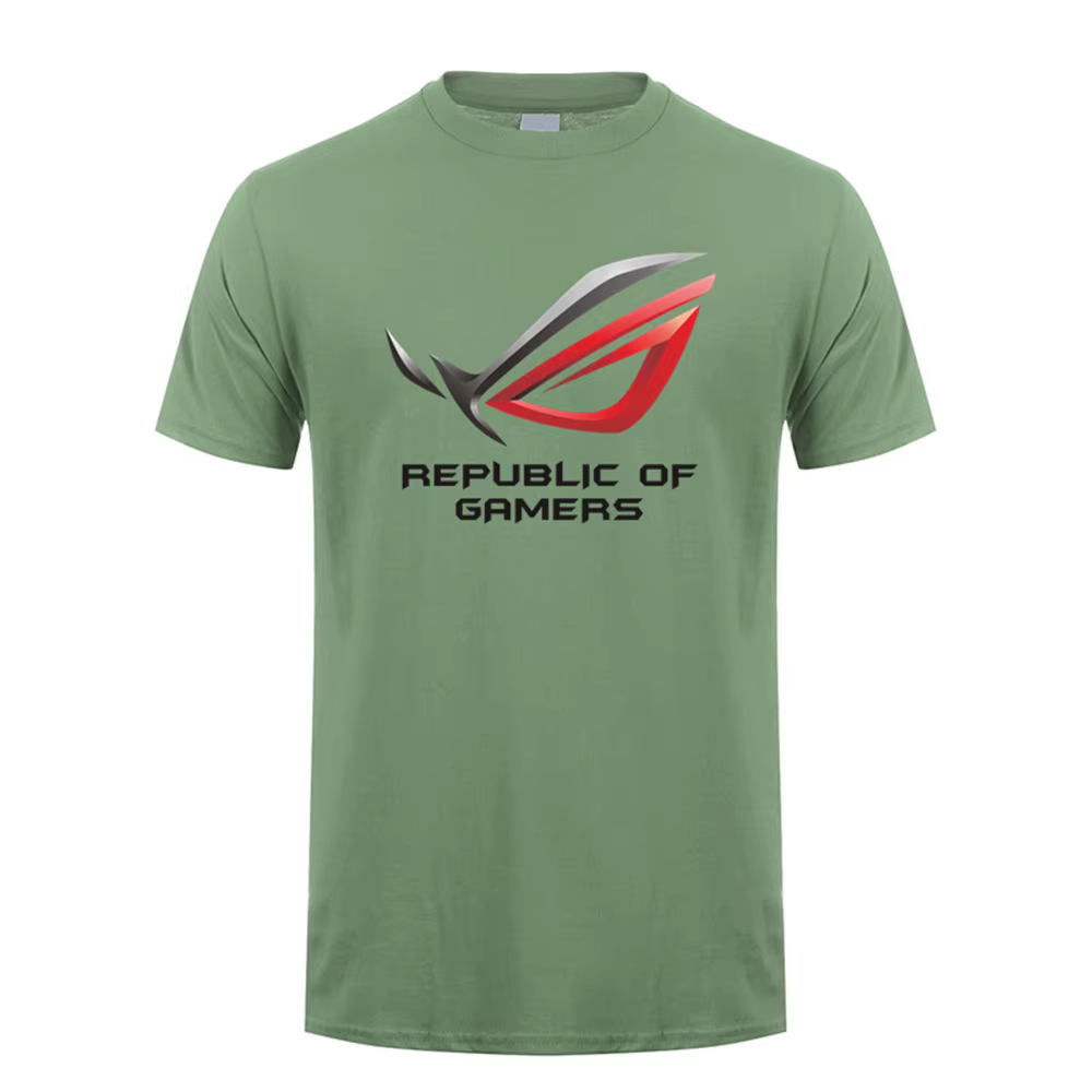 ROG république des joueurs t-shirt unisexe décontracté à manches courtes homme Cool coton