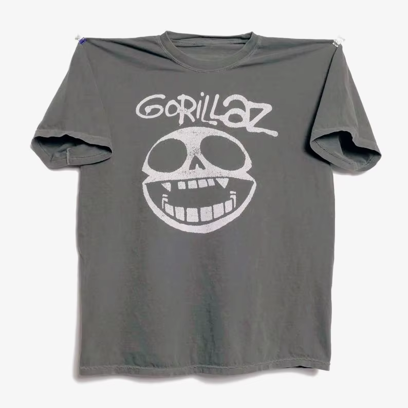 T-shirt à manches courtes imprimé Gorillaz – Style alternative
