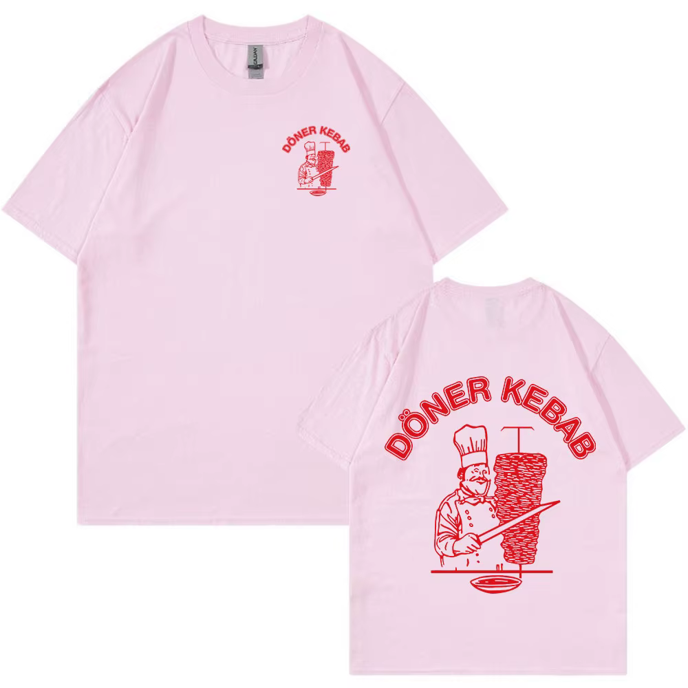 Doner Kebab T-shirt graphique drôle hommes mode été coton à manches courtes T-shirts décontracté surdimensionné