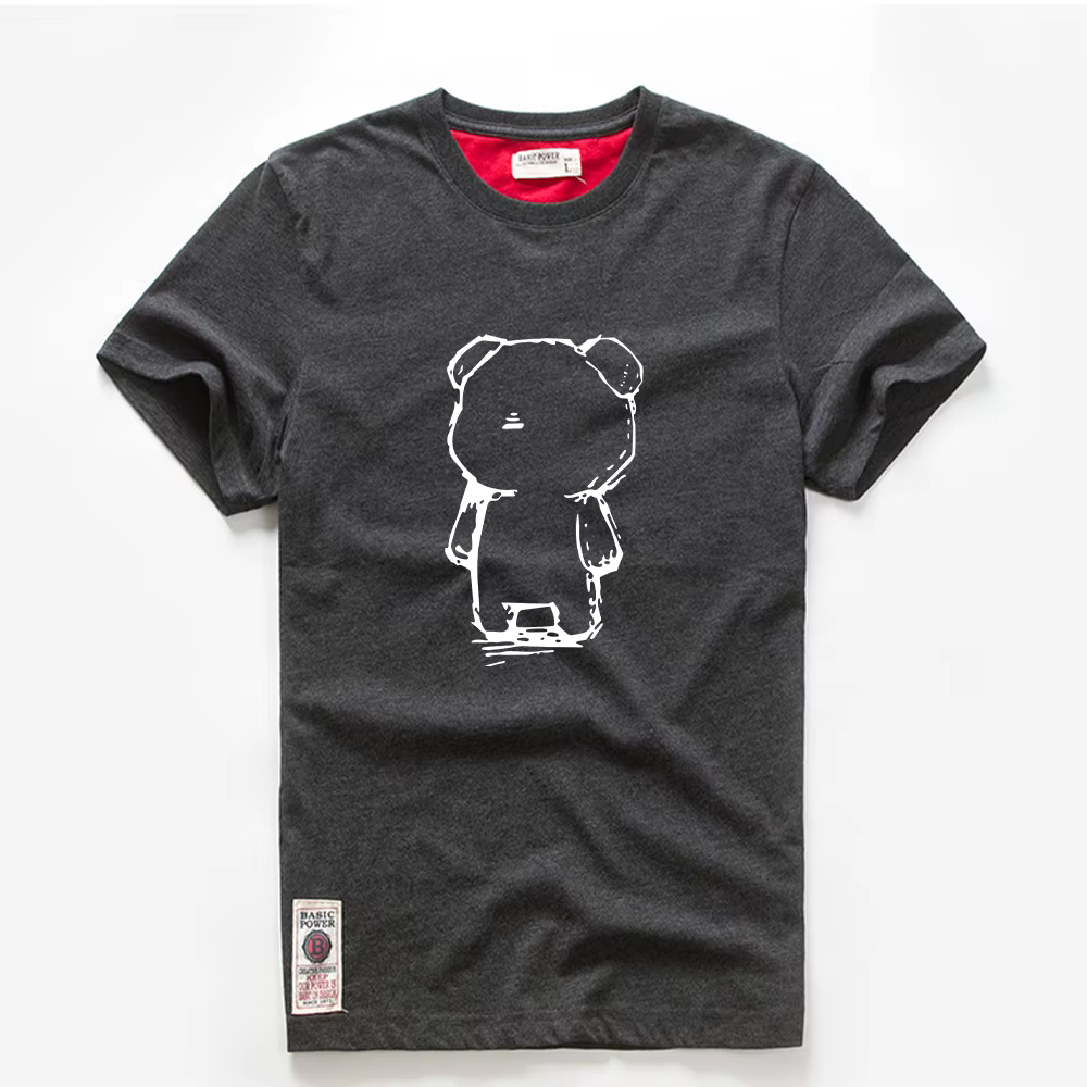 T-shirt à col rond en coton pour hommes