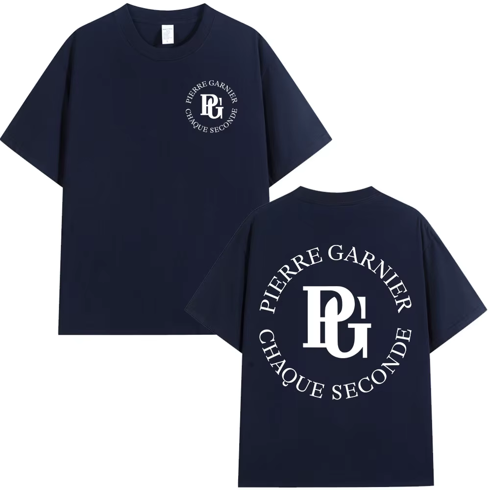 Pierre Garnier Chaque Seconde 2025 Album Tour T-shirts Hip Hop mode T-shirt hommes vêtements 100% coton décontracté