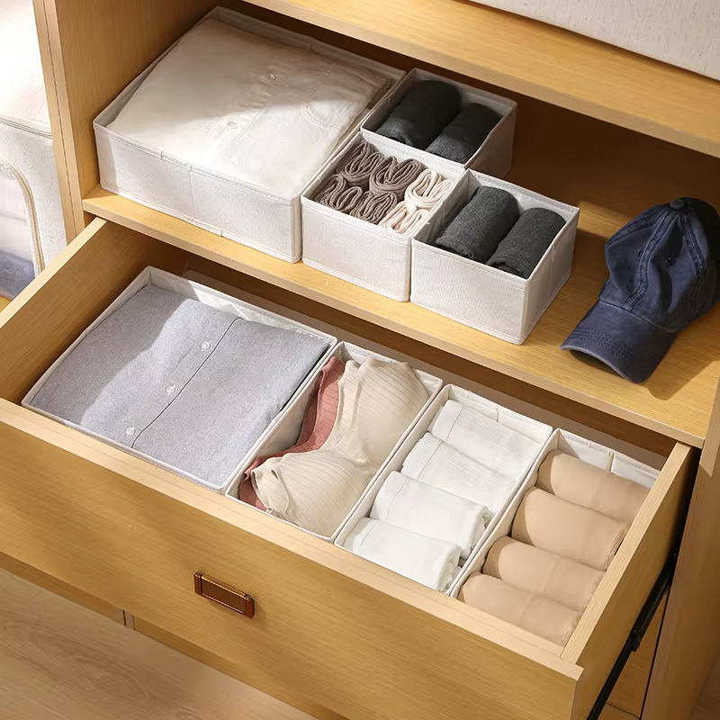 Organisateur de vêtements boîte de rangement sous-vêtements soutien-gorge chaussettes armoire tiroir organisateur T-Shirt panier de rangement garde-robe organisateurs de rangement