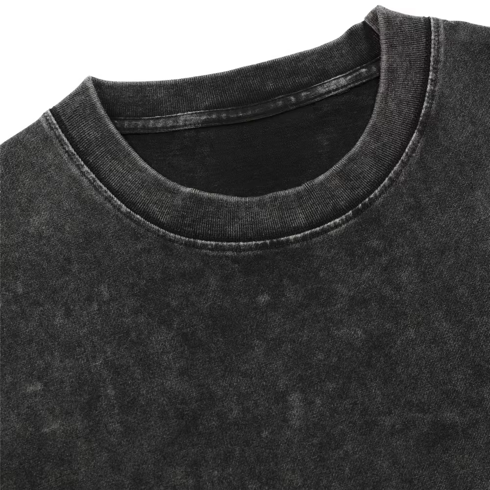 T-shirt délavé Vintage pour hommes et femmes