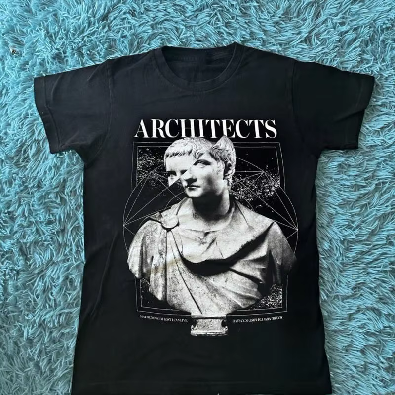 Architectes groupe musique pour les amoureux t-shirt noir coton toutes tailles