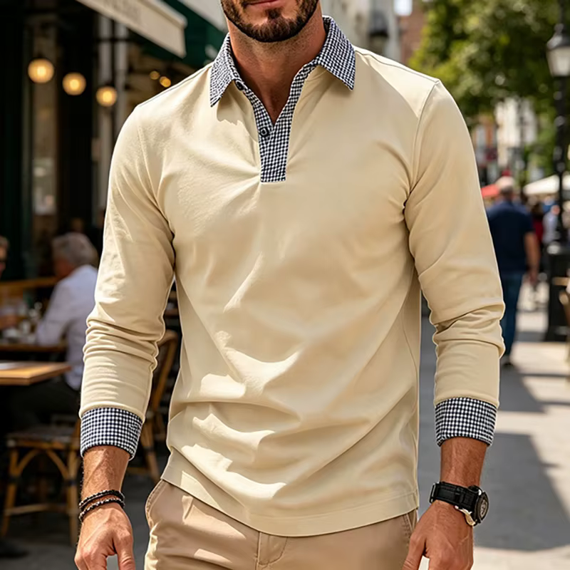 Polo à manches longues pour homme