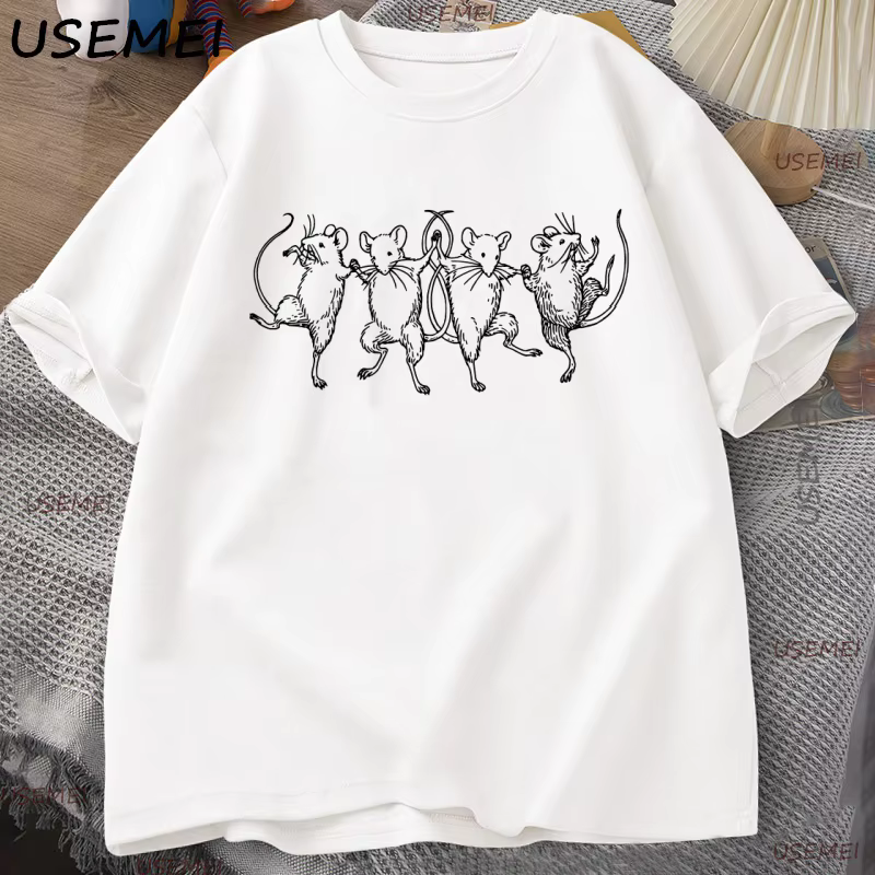 Danse Rats T-Shirt hommes femmes drôle Cottagecore esthétique Y2k vêtements bizarre