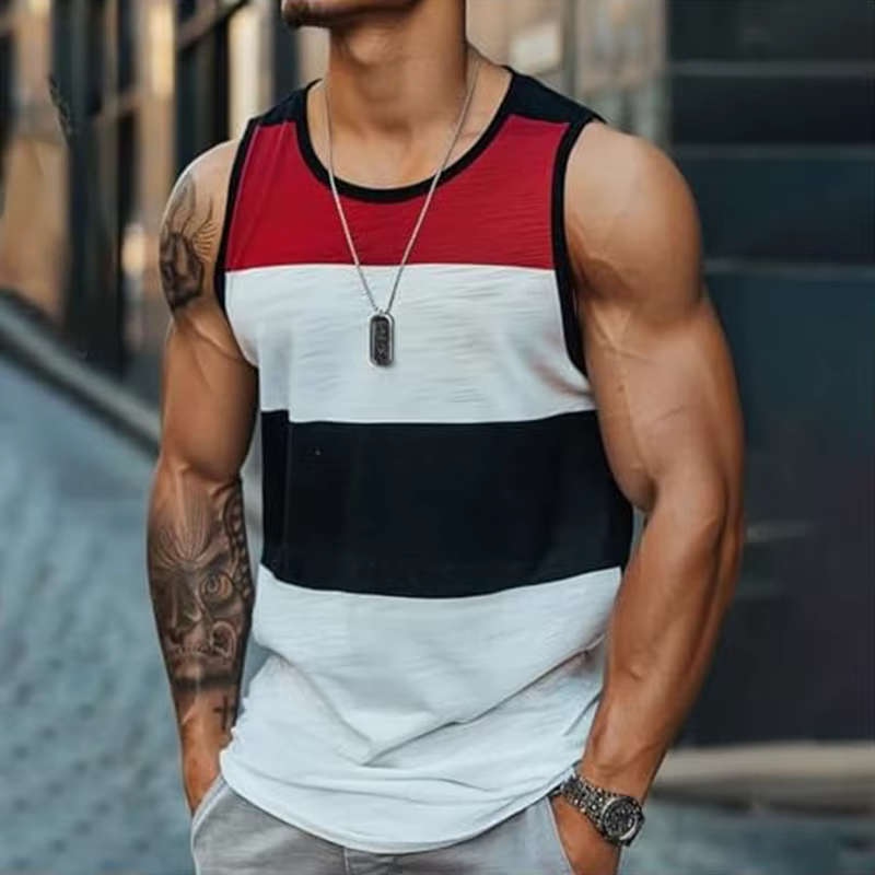 Débardeur Vintage rayé pour hommes