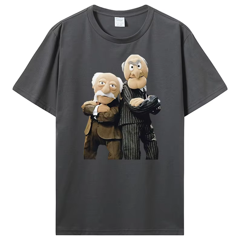 Statler et Waldorf T-Shirt noir vêtements mode 100% coton bonne qualité marque