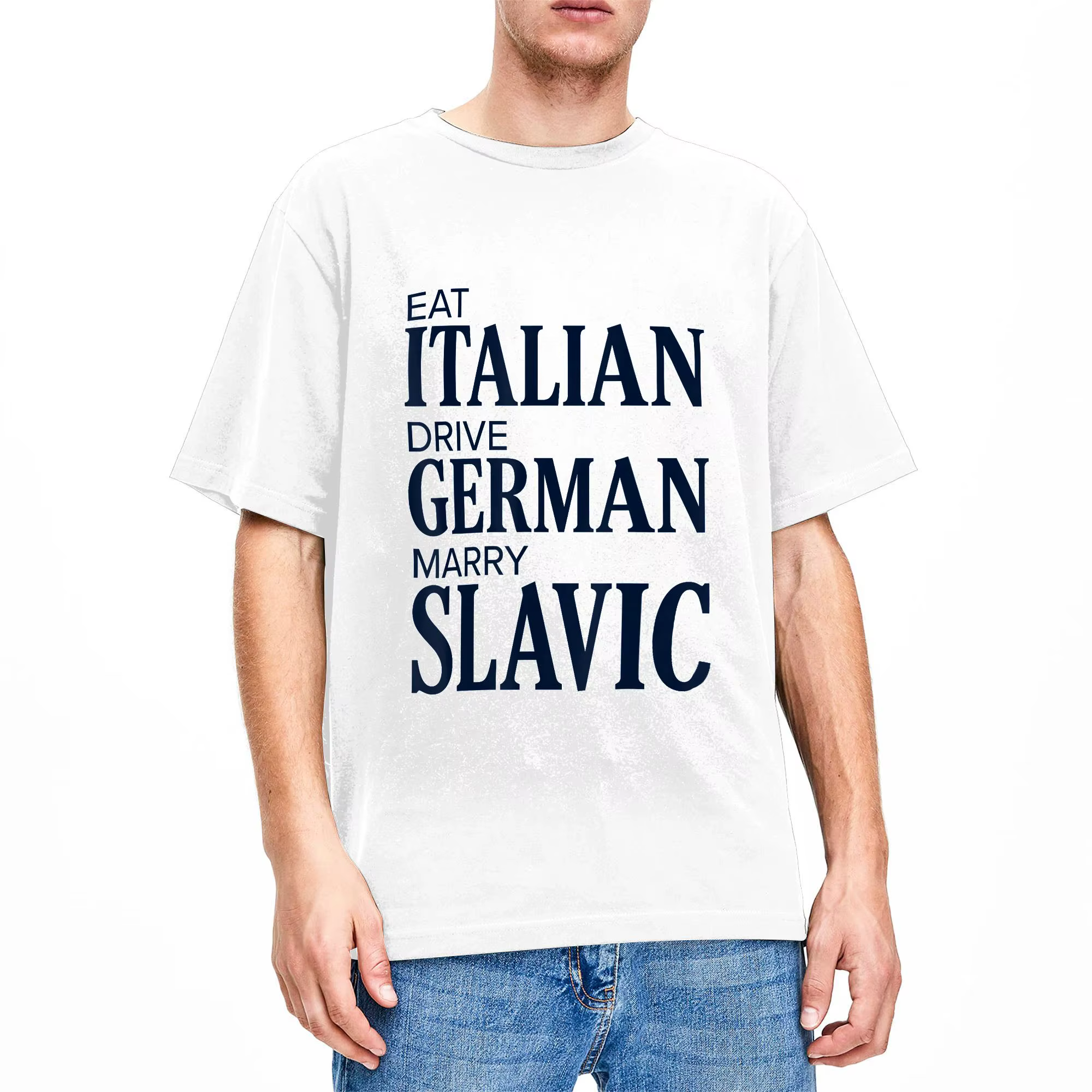 T-shirt pour hommes avec citation drôle « Manger italien