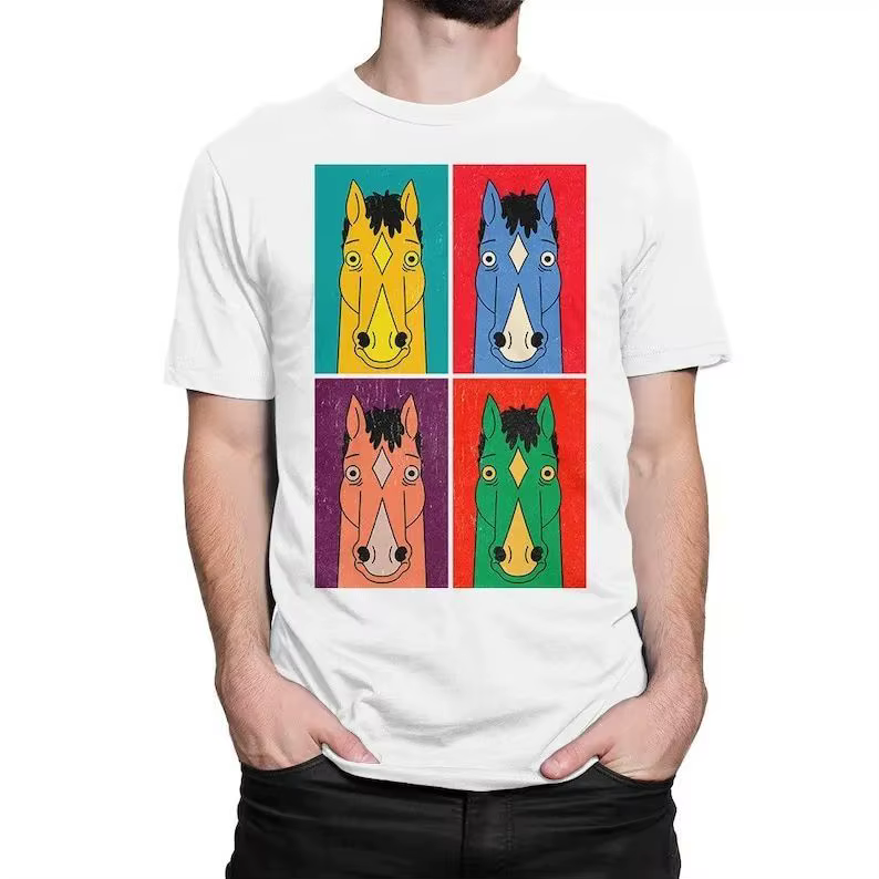T-shirt vintage BoJack Horseman Pop Art pour hommes et femmes
