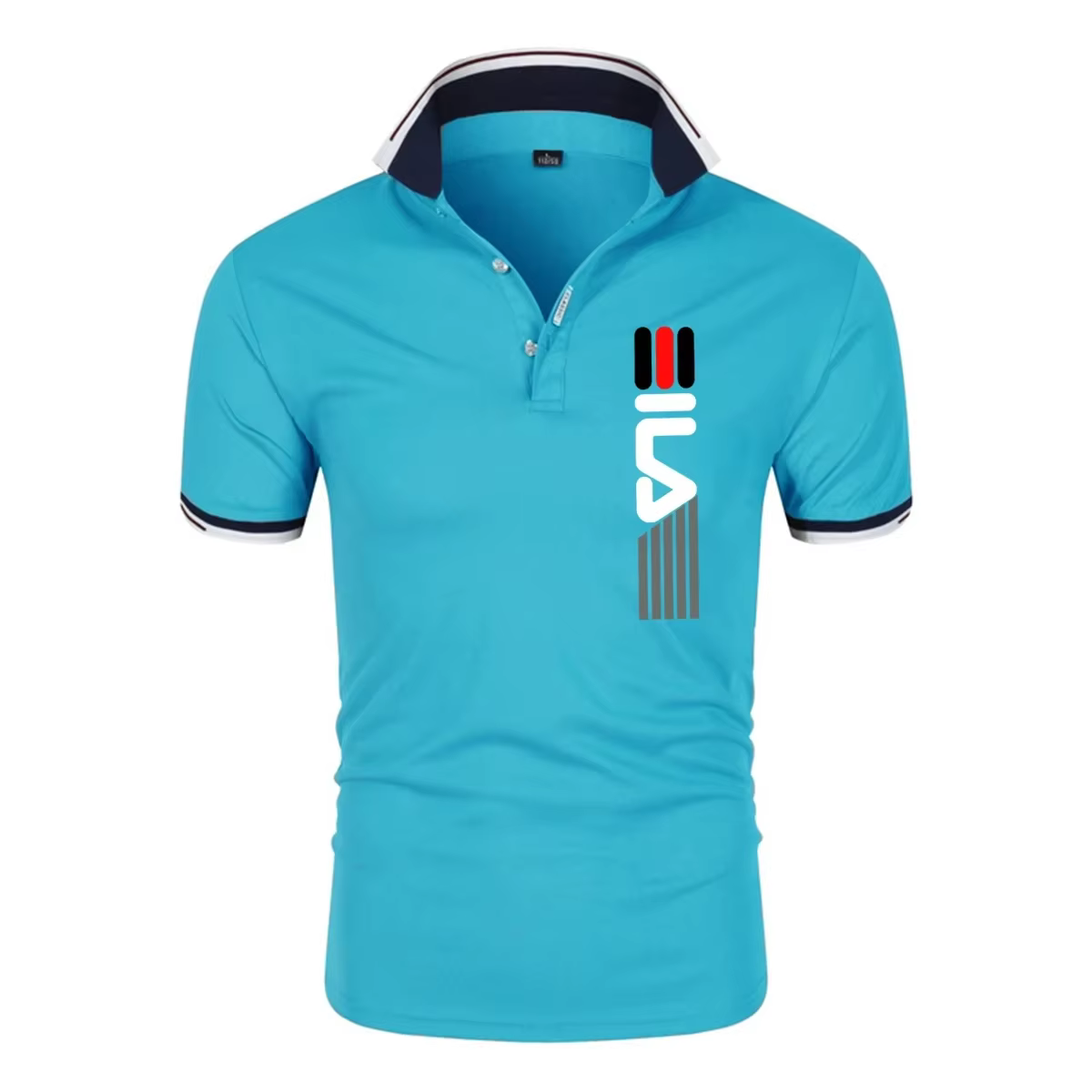2025 été nouveaux hommes revers Anti-pilule Polo impression à manches courtes décontracté affaires mode Slim Fit