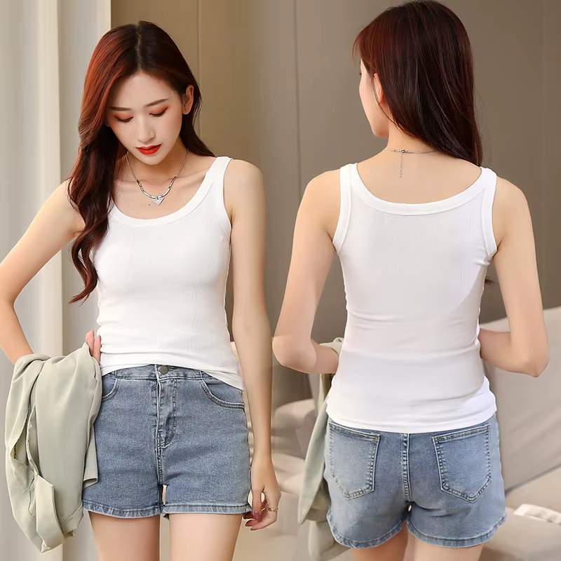 Femmes haut sport gilet réservoir sans manches t-shirt femme chemises de course Sexy côtelé