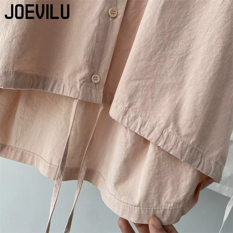 JOEVILU dames manches chauve-souris chemise d'été ample