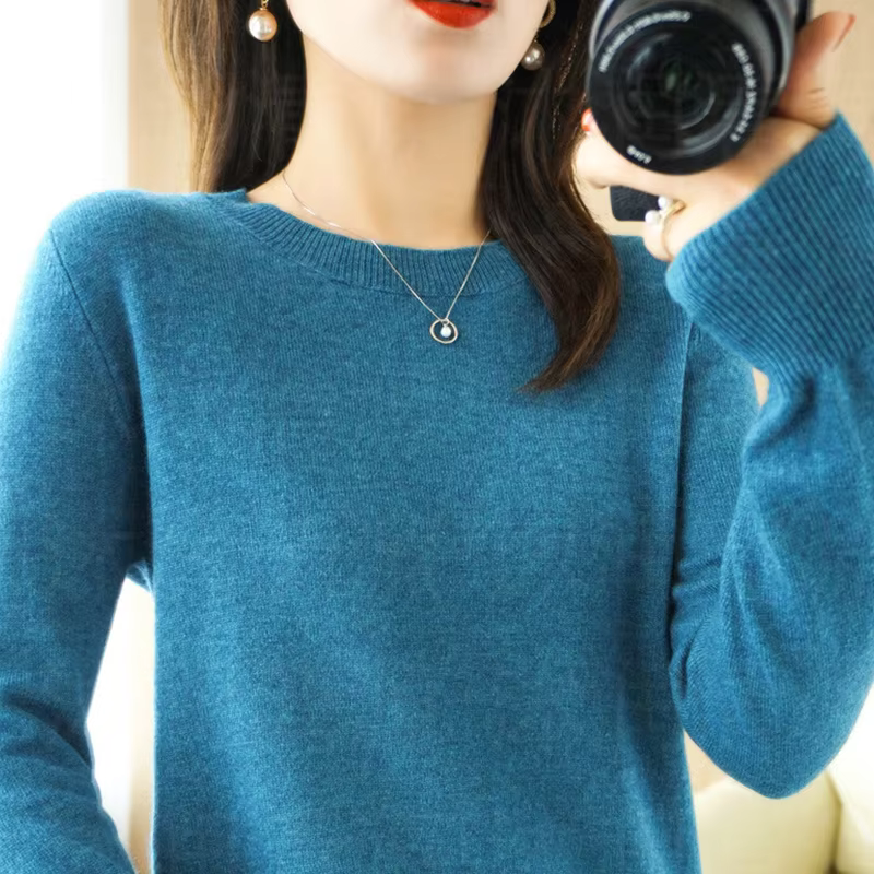 Pull en cachemire à col rond pour femme