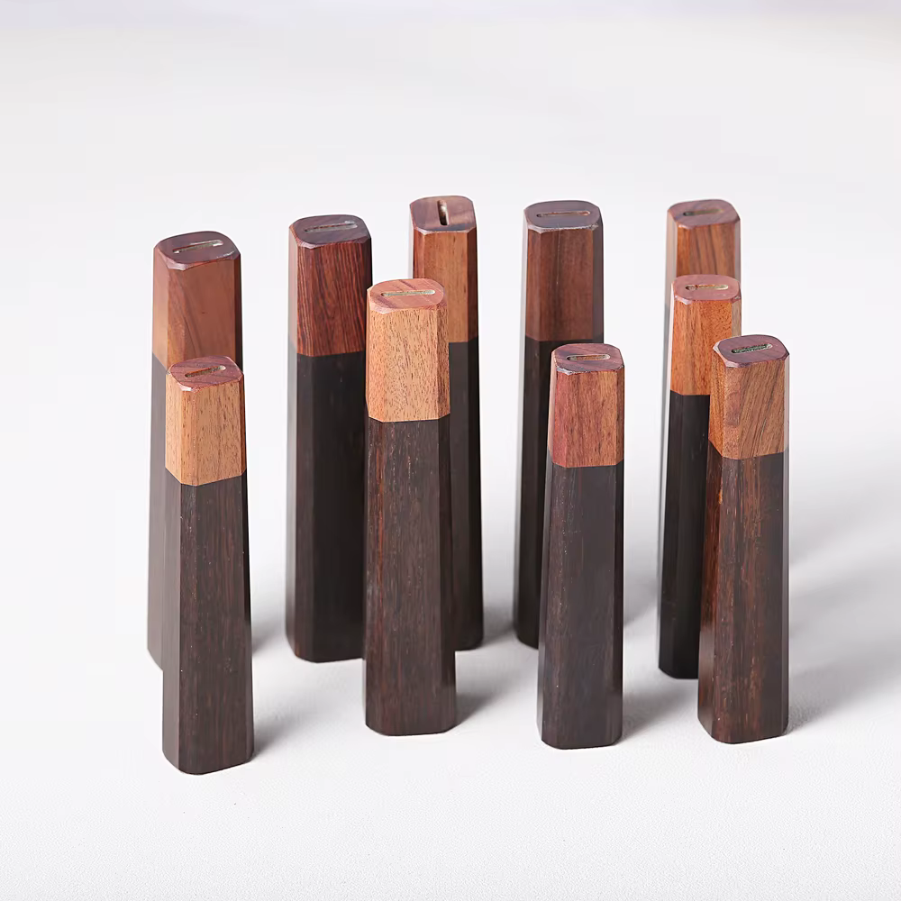 Manche de couteau de Style japonais, couteau de Chef de cuisine à faire soi-même, couteau en bois naturel écologique, accessoires de fabrication de détails, poignée octogonale