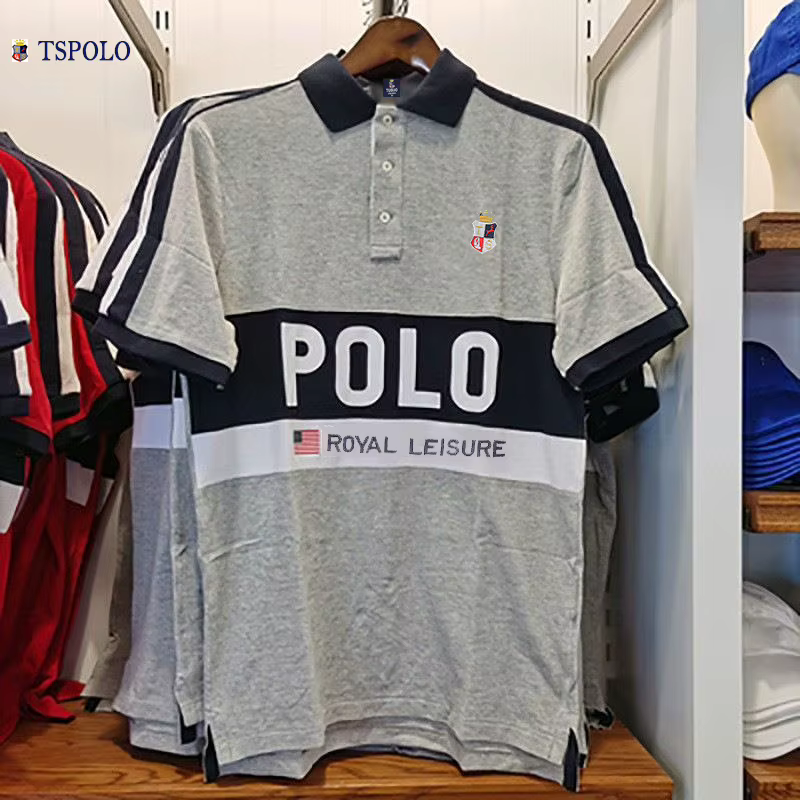 Polo d'affaires pour hommes drapeau des états-unis 2025 Golf haute qualité