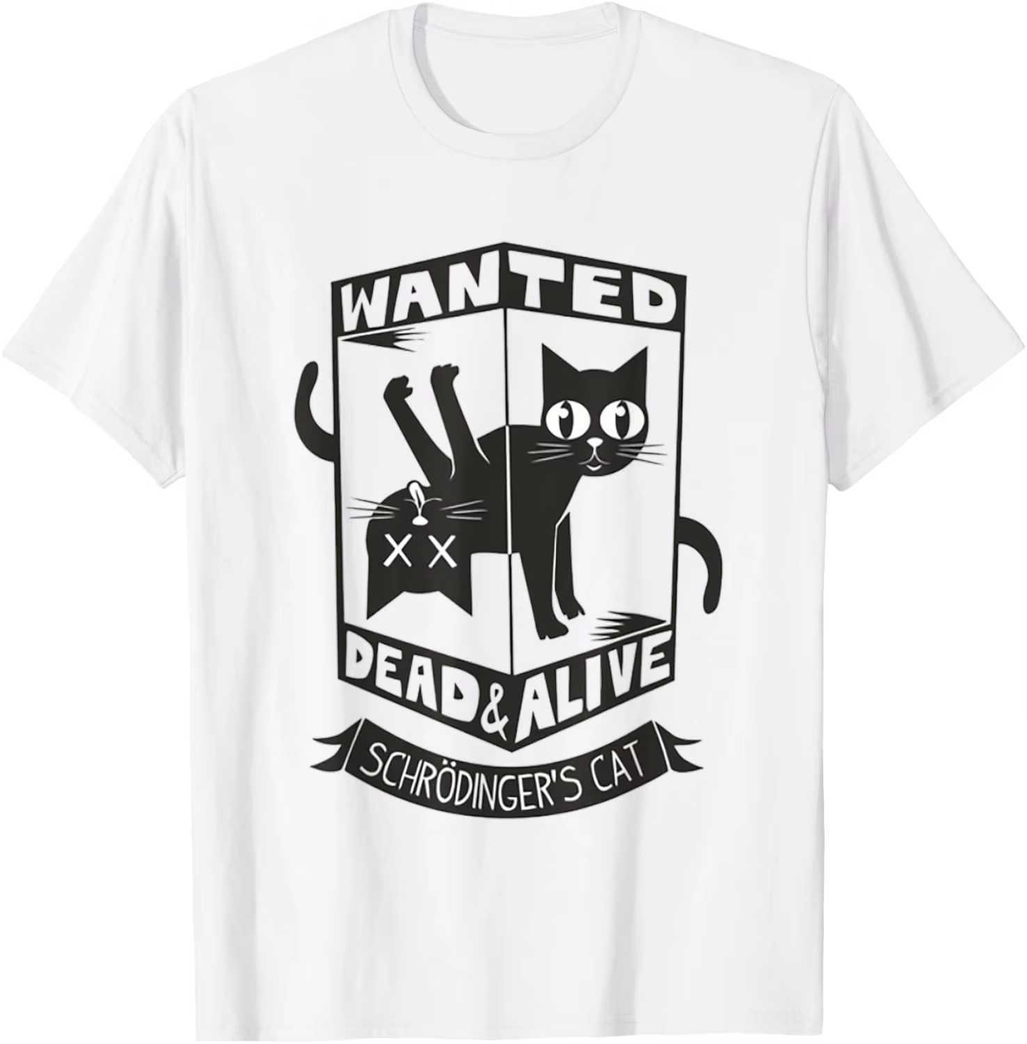 Drôle Schrodinger's Cat Quantum Mechanics T-shirts mode Manga bande dessinée hommes formule beaux
