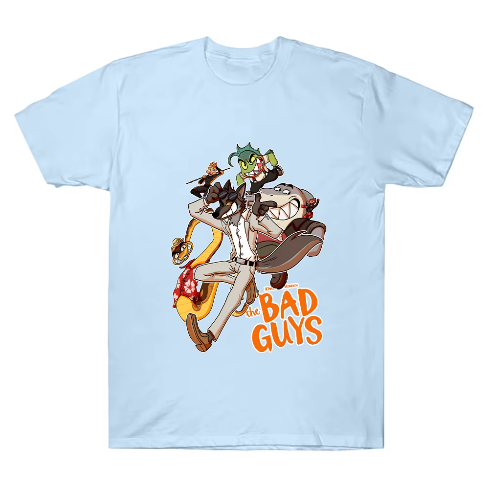 The Bad Guys 2 dessin animé imprimé t-shirts coton cadeau créatif t-shirt été femmes hommes à manches courtes ample respirant vêtements haut