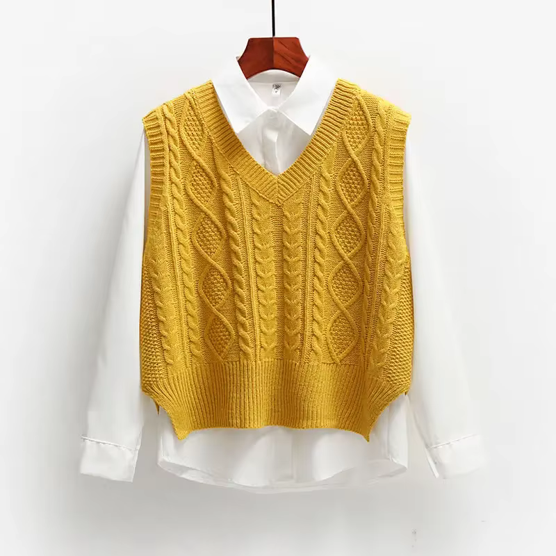 Pull en cachemire à col en V pour femme