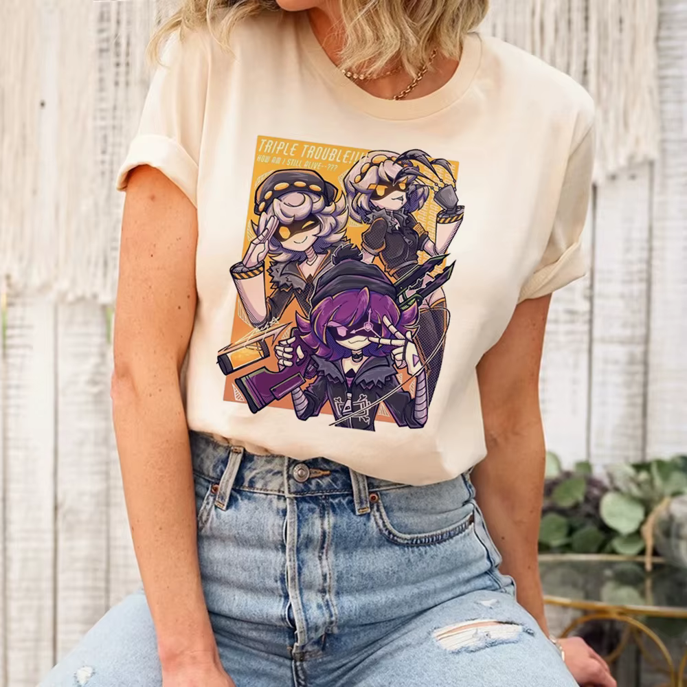 Murder Drones t-shirt fille respirant années 2000 confortable coloré graphique psychédélique