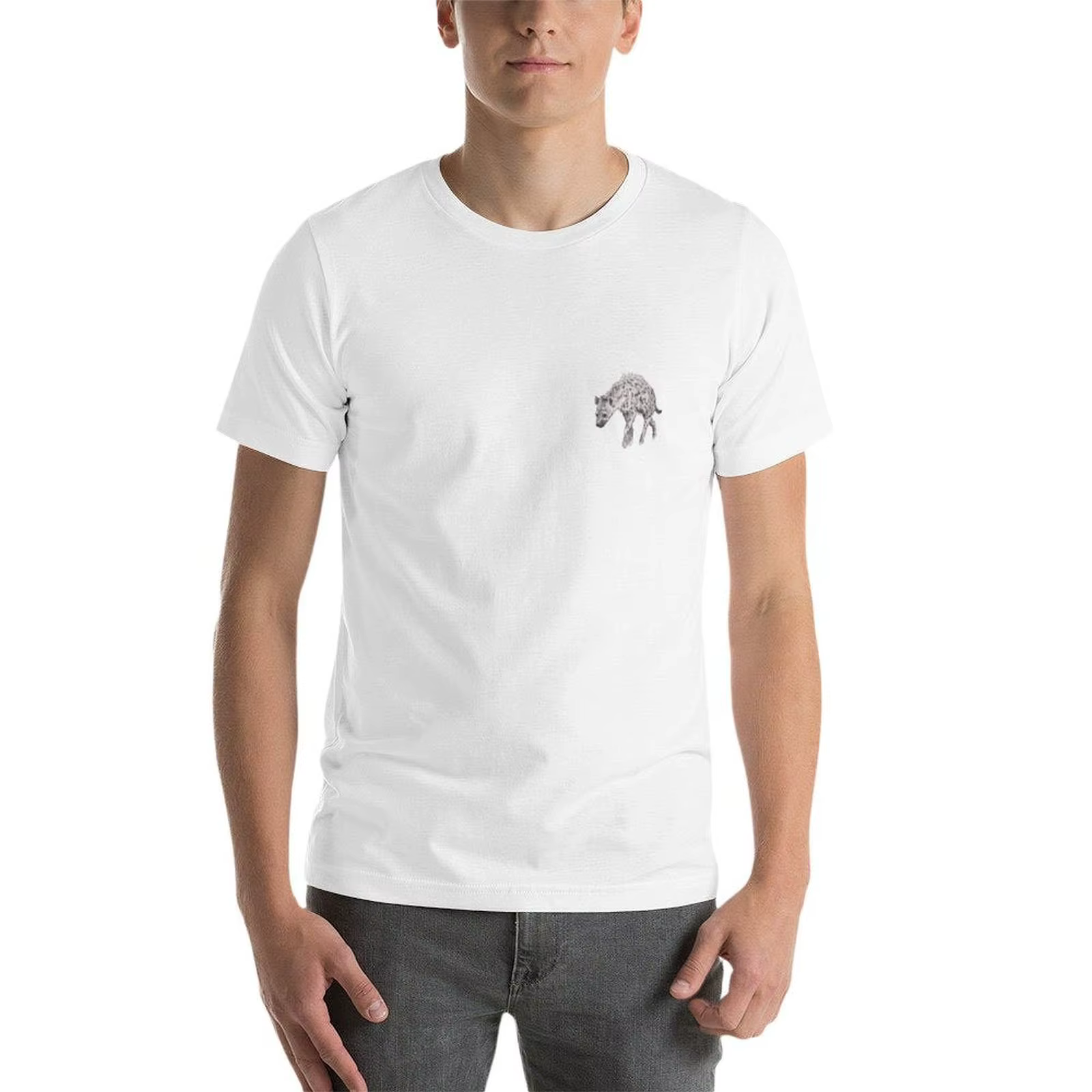 T-shirt avec impression de hyaène (version petit format)