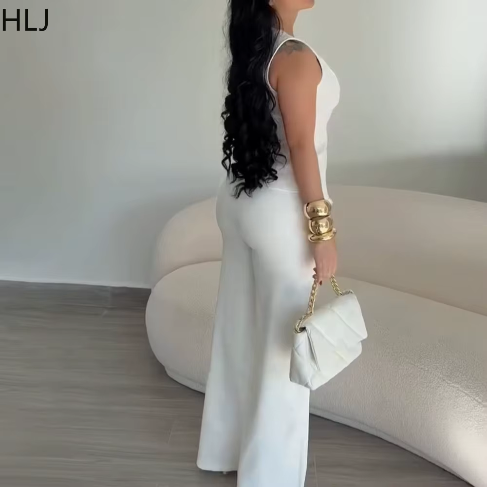 HLJ Fashion Gilet pour femme couleur unie sans manches col en V avec découpes à la taille et boutons dorés