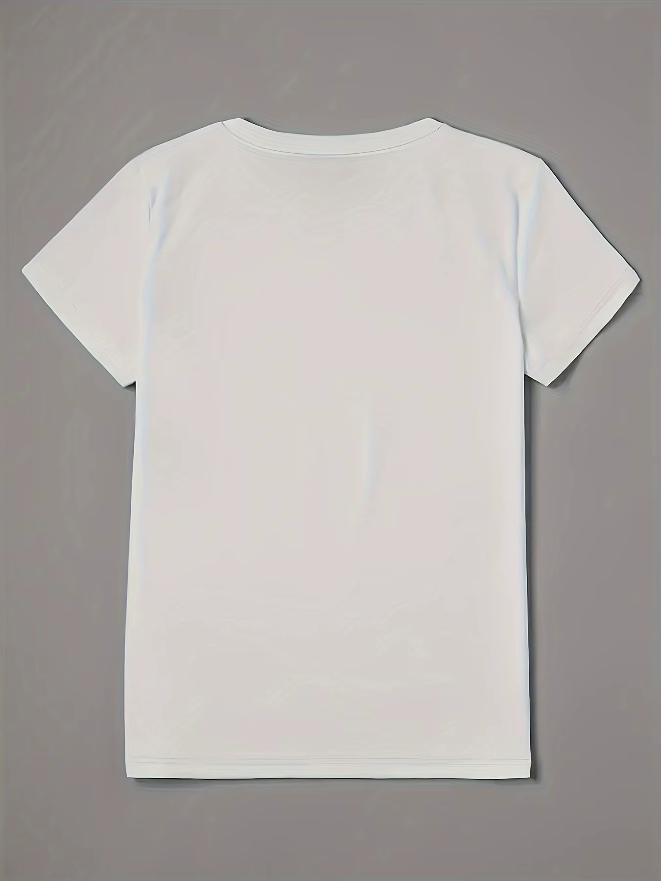 Mode blanc "amour" motif coeur léopard T-shirt-décontracté col rond manches courtes T-shirt style décontracté