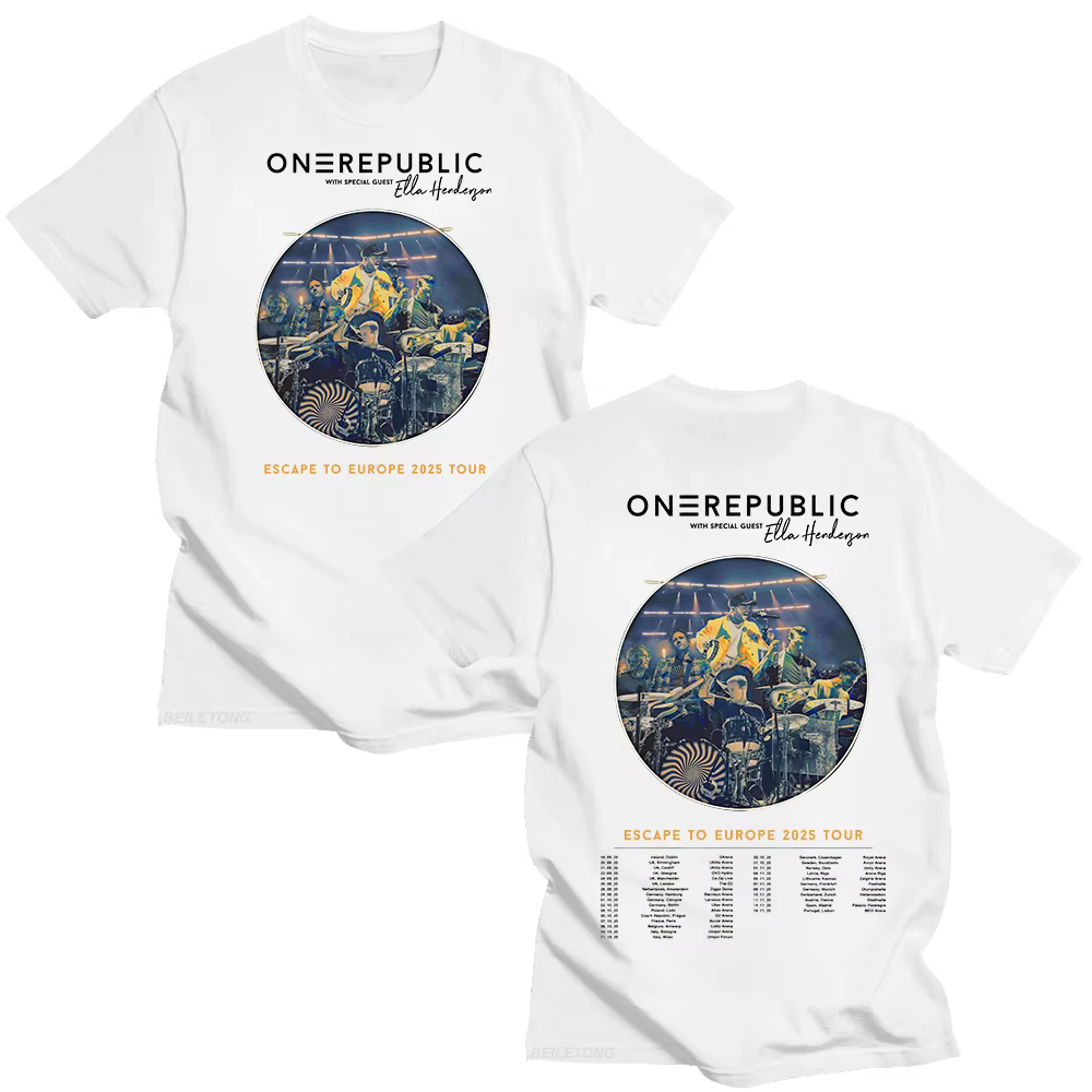 Escape To Europe 2025 Tour T-shirt OneRepublic Fans Cadeau Parfait