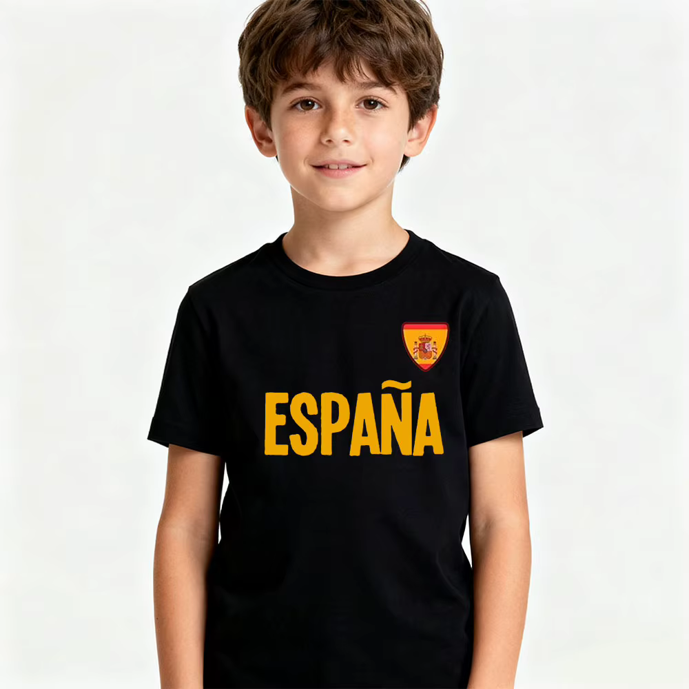 T-shirt ESPANA, vêtements décontractés pour la vie quotidienne des enfants espagnols