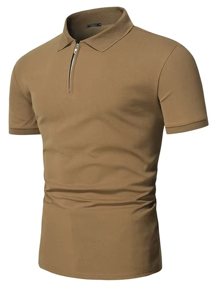 Polo pour hommes, couleur unie