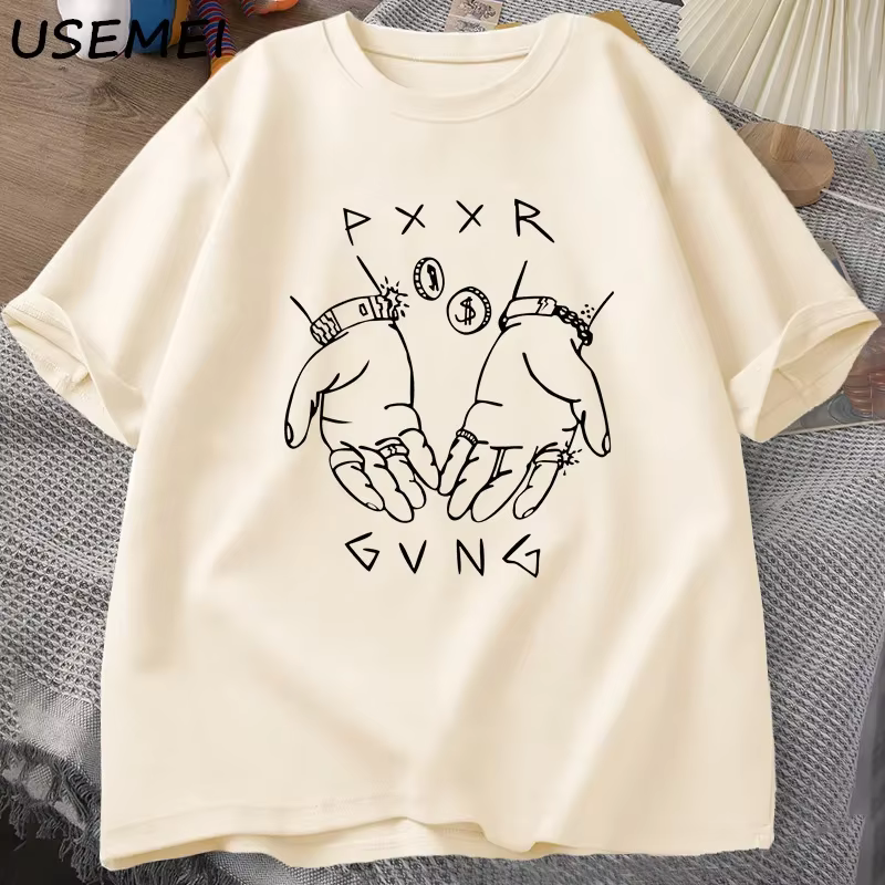 Pxxr Gvng-T-shirt manches courtes col rond pour homme