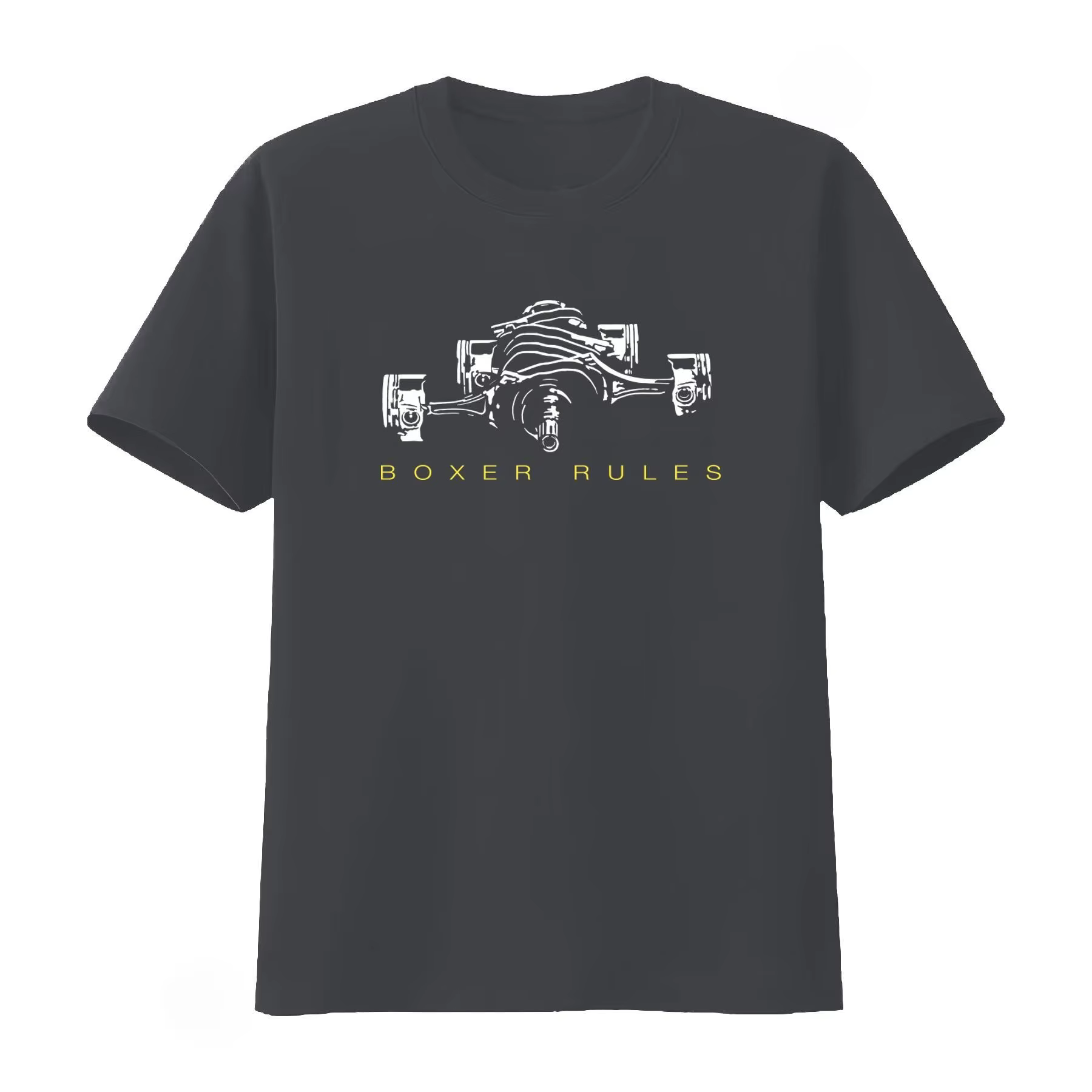 T-shirt imprimé Boxer Rules Engine pour les passionnés de voitures Pistons GT86 GS 1200 1300 S disponible pour hommes et femmes – Nouvelle collection été 2026
