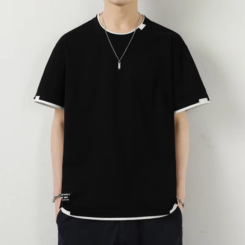 T-shirt décontracté en coton imprimé pour homme – Léger