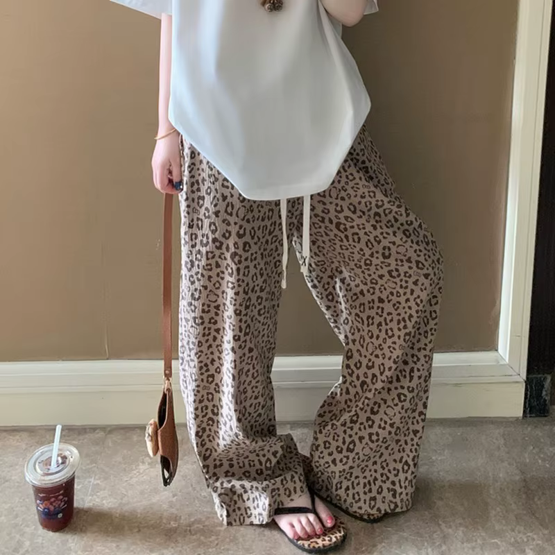 Nouveau pantalon imprimé léopard pour femme