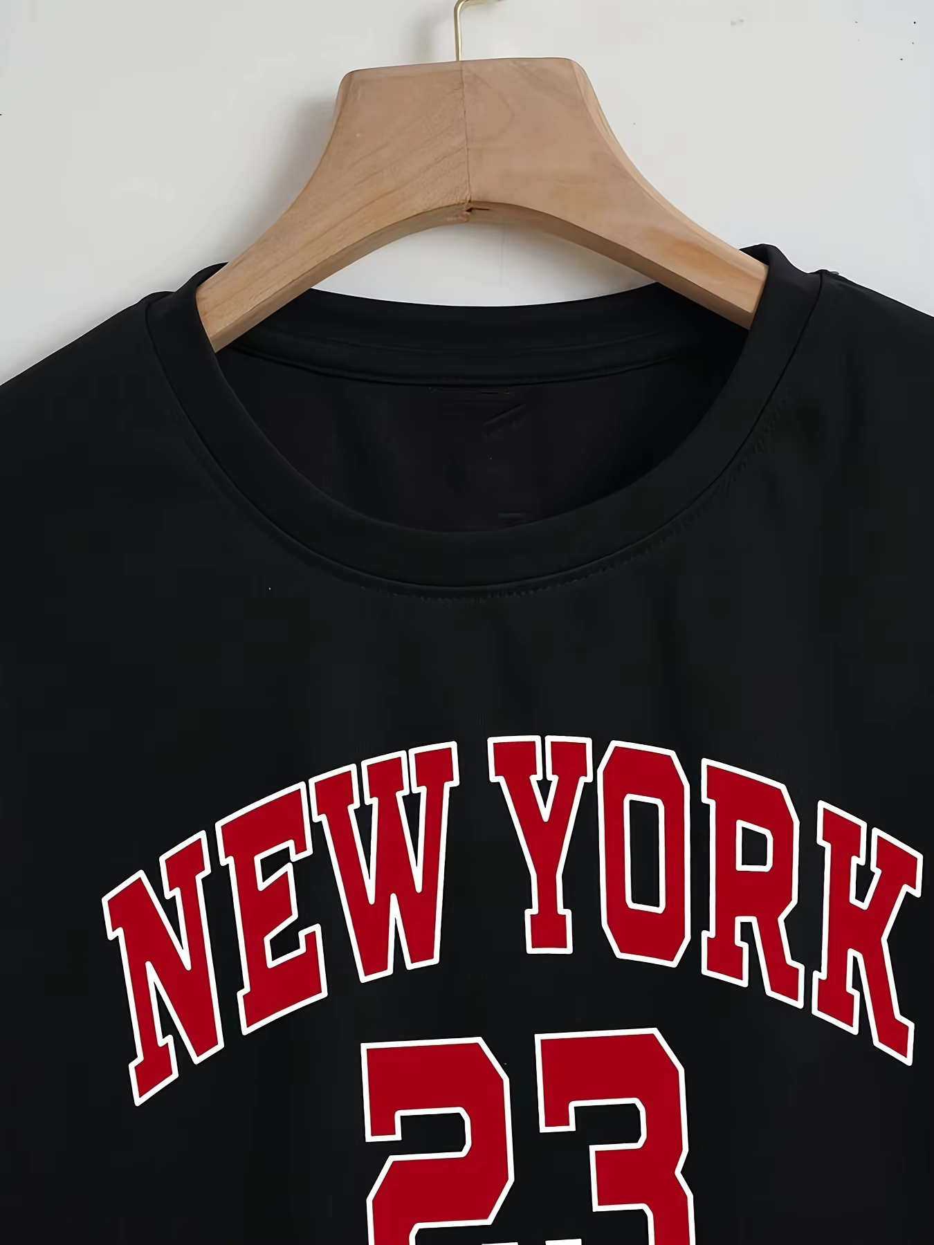 T-shirt court imprimé lettre New York